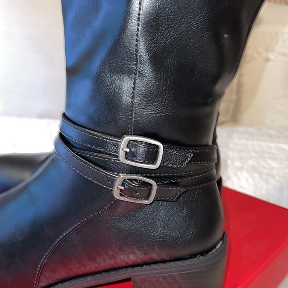 Women’s black wide calf knee boots new never worn - Picture 3 of 10